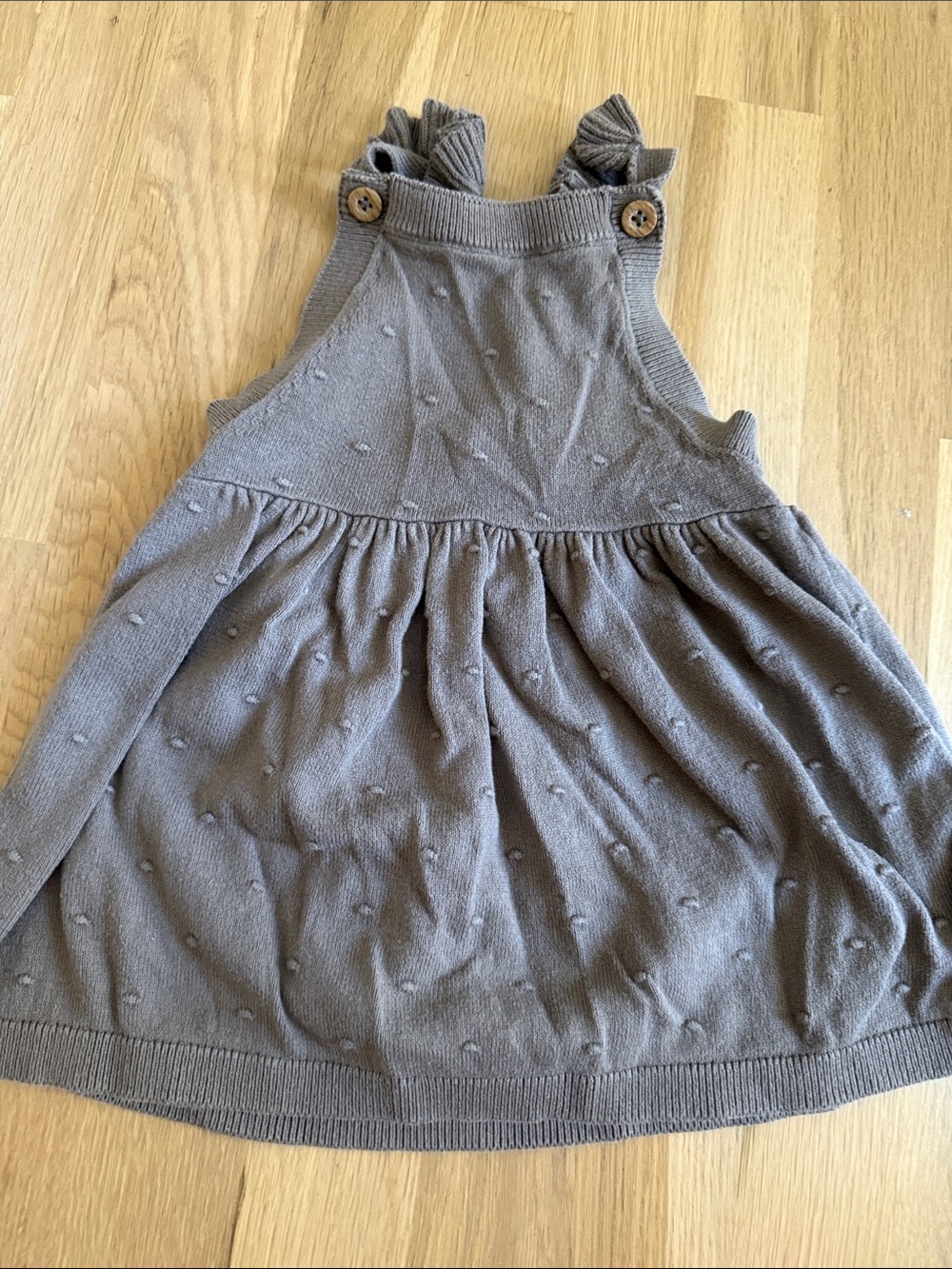 Carter's Taupe Knit Pinafore Dress